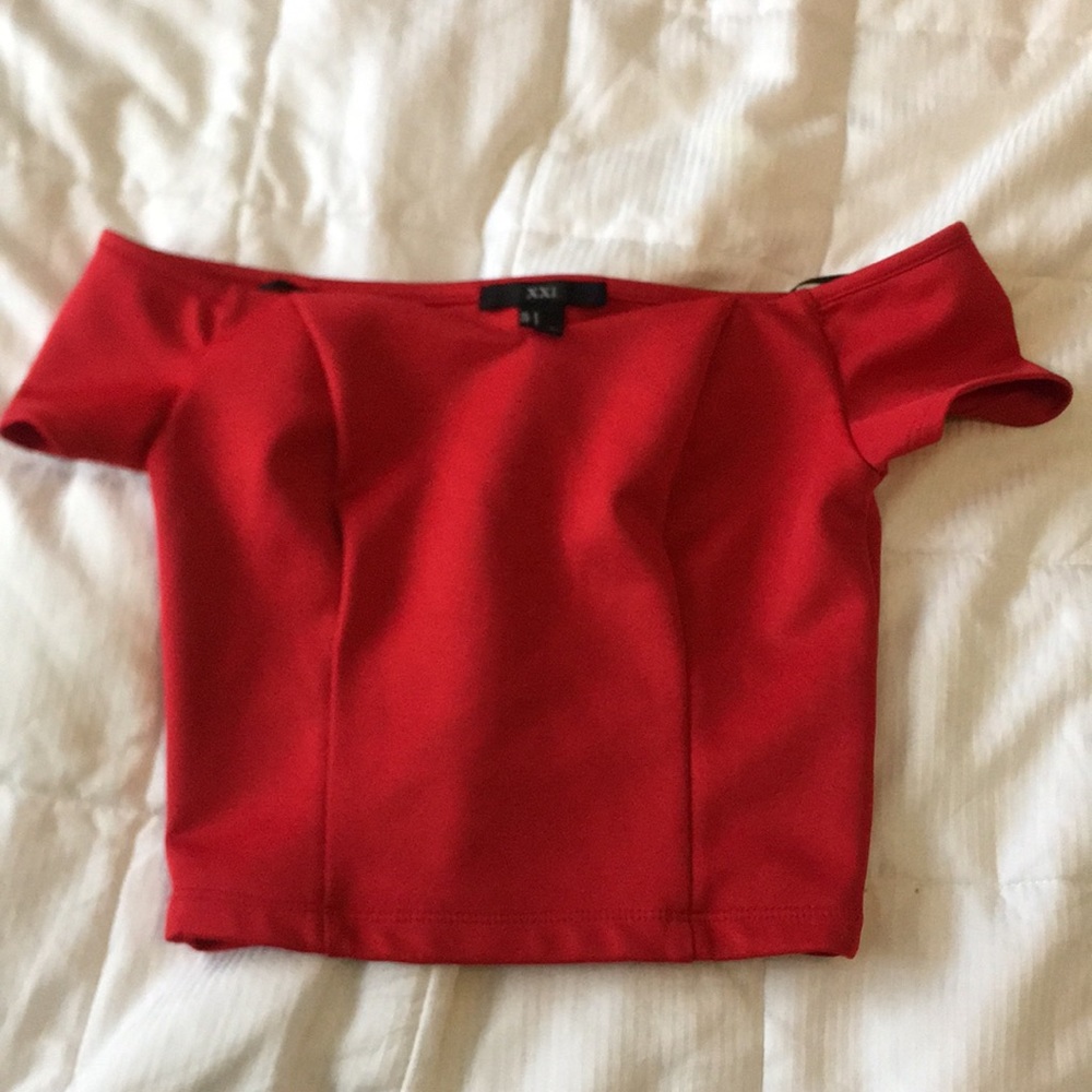 Red forever 21 crop top